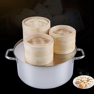 DOREEN1 Bamboo Steamer With Handle Mini Steaming With Lid Steam Basket Kitchen Tools Set Cooking Tools Set Sum Steamer #6