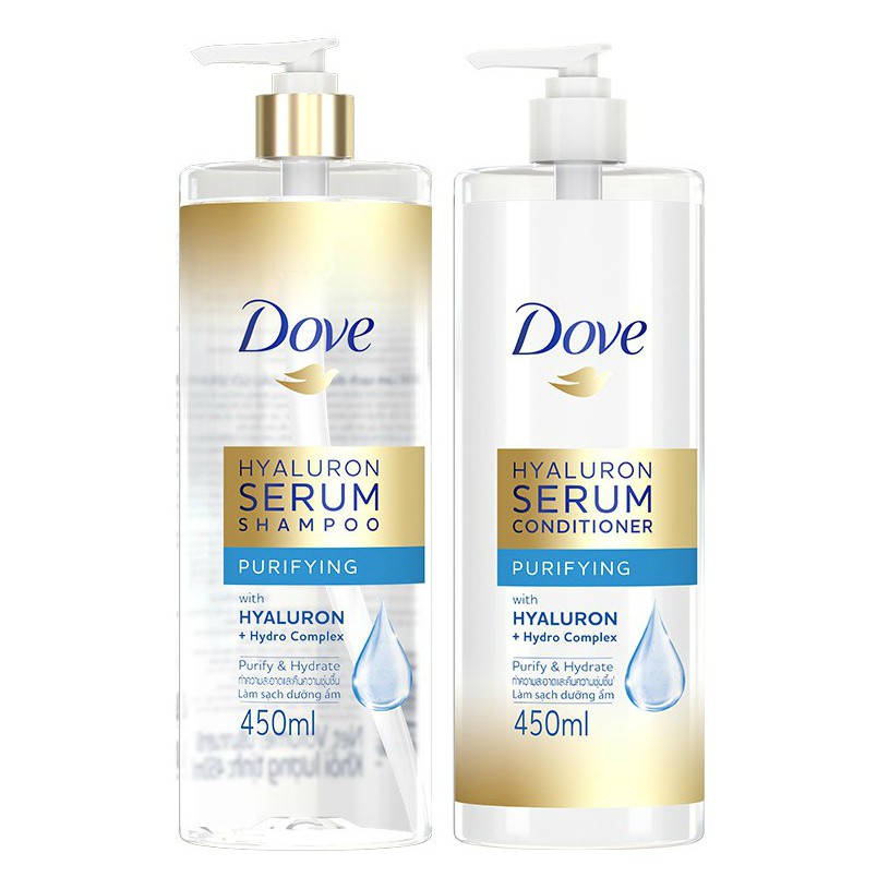 Dove Hyaluron Serum Shampoo Conditioner Purifying 450ml X 2 Exp 23 Shopee Singapore