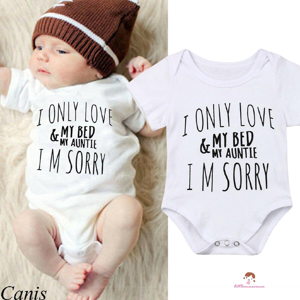 Xzq Newborn Clothes Baby Girl Boy Love My Auntie Romper Bodysuit Sunsuit Outfits Set Shopee Singapore