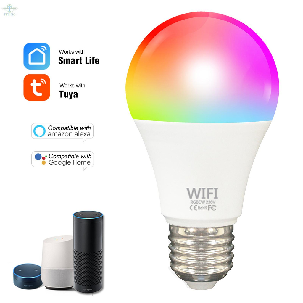 Fcmila TY009 Smart WiFi Light Bulb LED RGB Color Changing ...