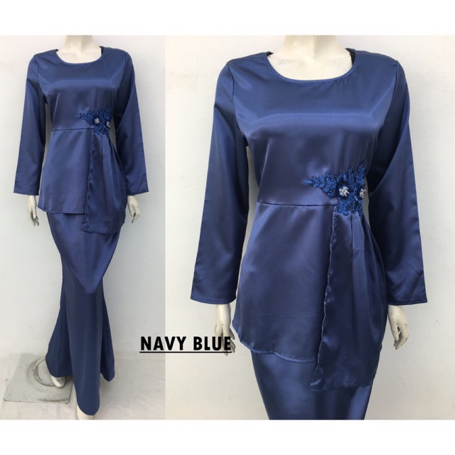 Shop Malaysia Vivfashionhouse Baju Kurung Moden Dan Kain Duyung Acut Plain Fashion Peplum Material Satin Size 38 52 Shopee Singapore