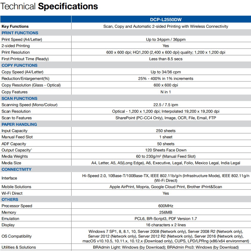Dcp-l2550dw manual stop 2 sided printing on macbook