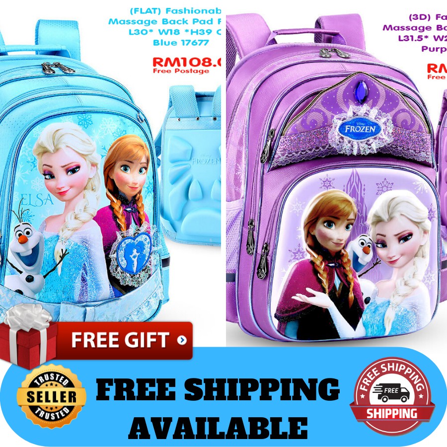 School Bag Girl Disney Frozen Backpack Beg Sekolah Frozen Bukan Frozen 2 Beg Sekolah Kanak Kanak Girl Bags Shopee Singapore