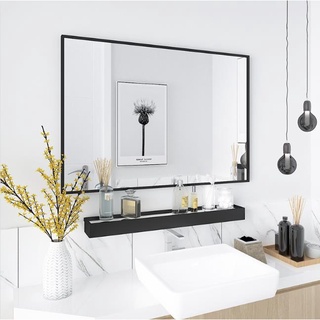Bathroom mirror, toilet, no hole, stick to wall, self-adhesive wall, stick to wall #0