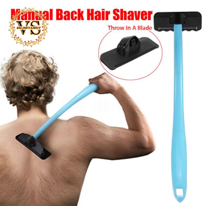Men Manual Back Hair Shaver Long Handle Back Leg Hair Shaver