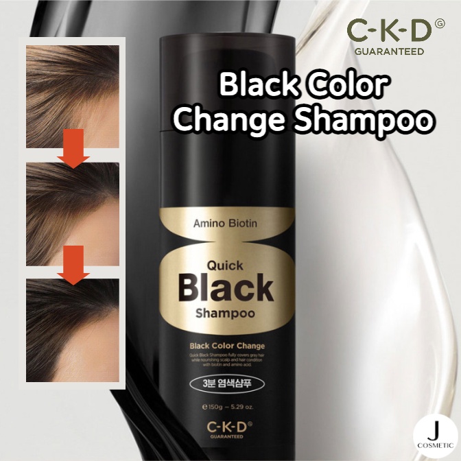 CKD] Quick Black Change Shampoo 150g / Amino Biotin shampoo for gray hair  boosting black color change shampoo scalp hair dye shampoo volume shampoo  from Korea | Shopee Singapore