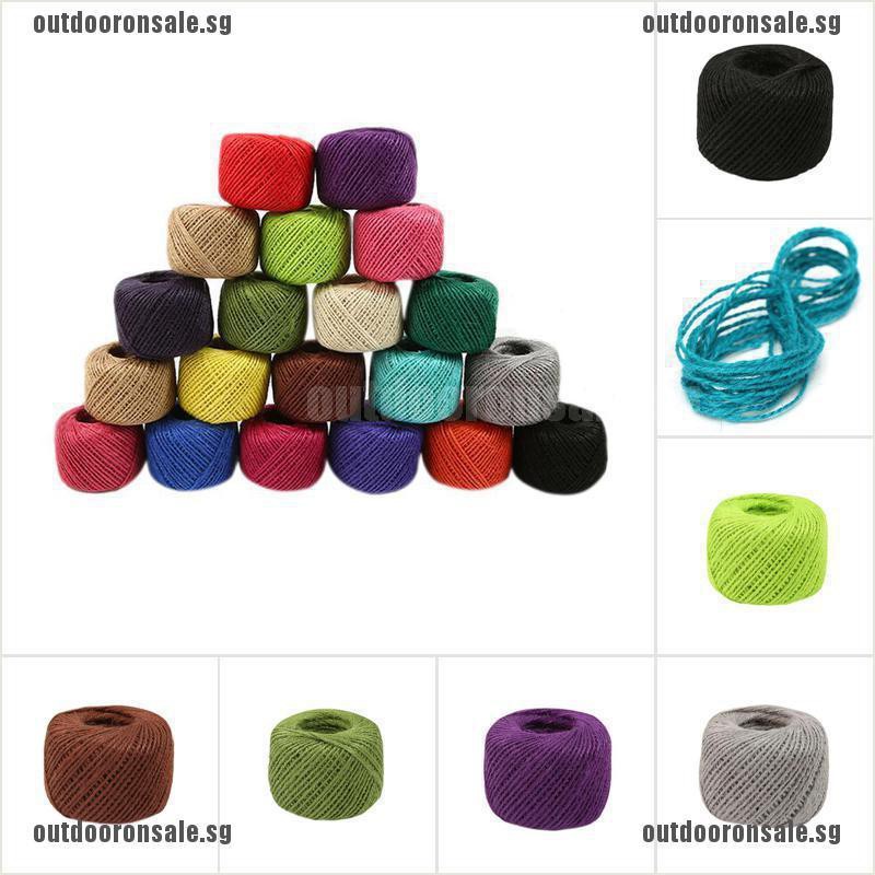 ODS 50M 2MM Wrap Gift Link Paper Tag Jute Burlap Ribbon Twine Rope Cord