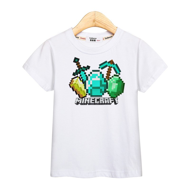 Minecraft Tops Fashion Tees Boy Cotton New T Shirt Kids Short Sleeve Clothes Shopee Singapore - reptile fortnite t shirt roblox
