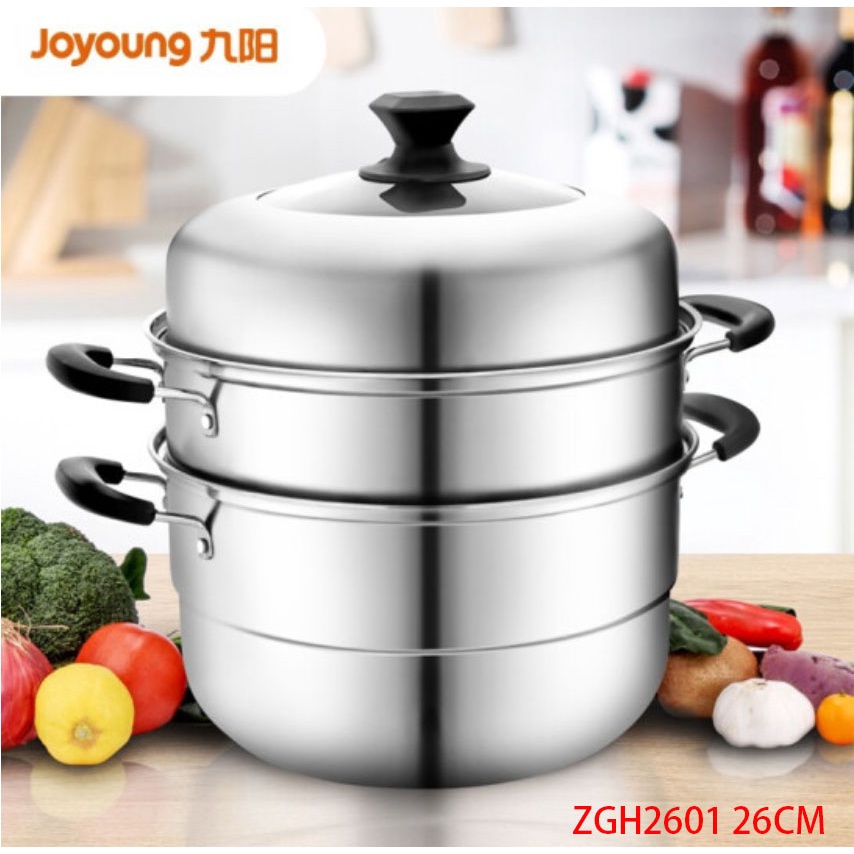 Joyoung Steamer 26cm 28cm 30cm 32cm Stainless Steel Steamer Pot/Multi