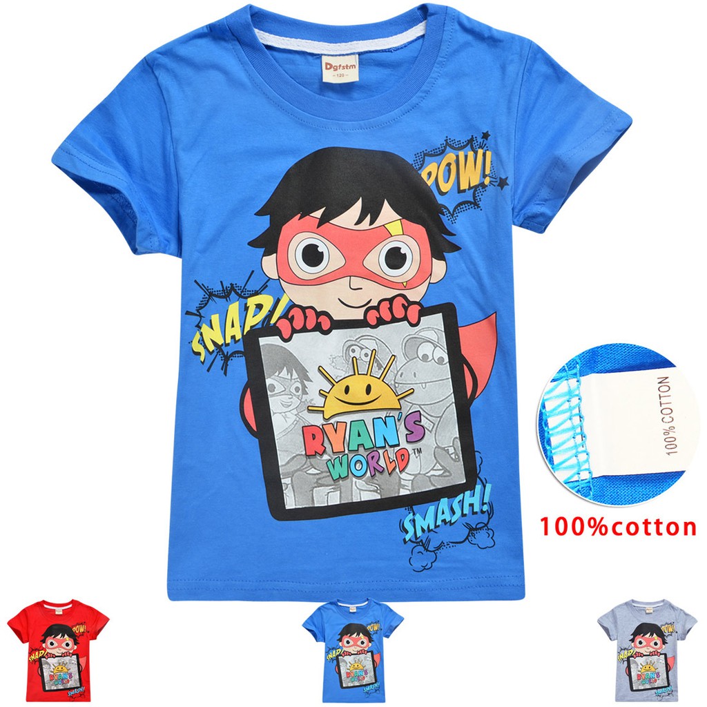 Ready Stock Ryan Toys Review Kids Boys Cotton T Shirt Short Sleeve Tee Blouse Shopee Singapore