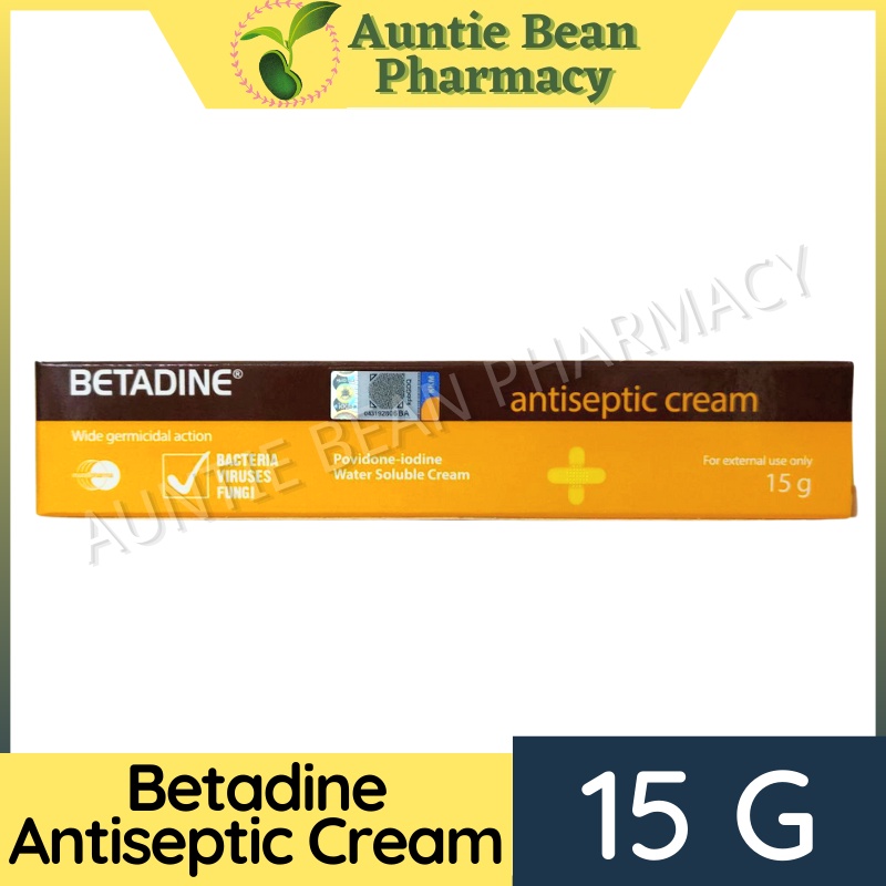 Image of Betadine Antiseptic Cream 15g (Povidone-Iodine) #0