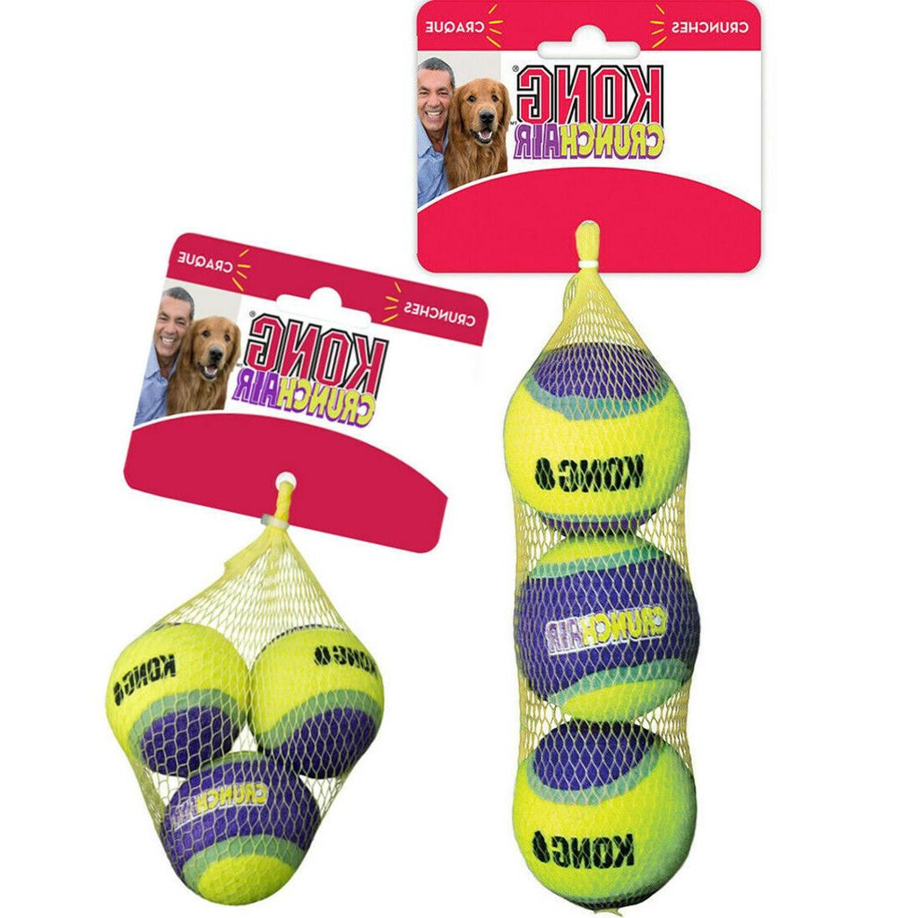 KONG CRUNCHAIR Tennis BALLS Dog Puppy Toy Crackle Crunch Noise Sound
