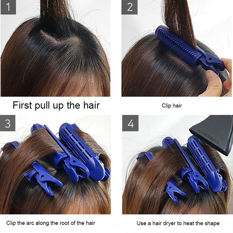 Image of Korean Girls  Fluffy Hair Clip / Air Bangs Curly / Wave Shaper  Hair Root Fluffy Clip  Hairpins  Hair Styling Tool #8
