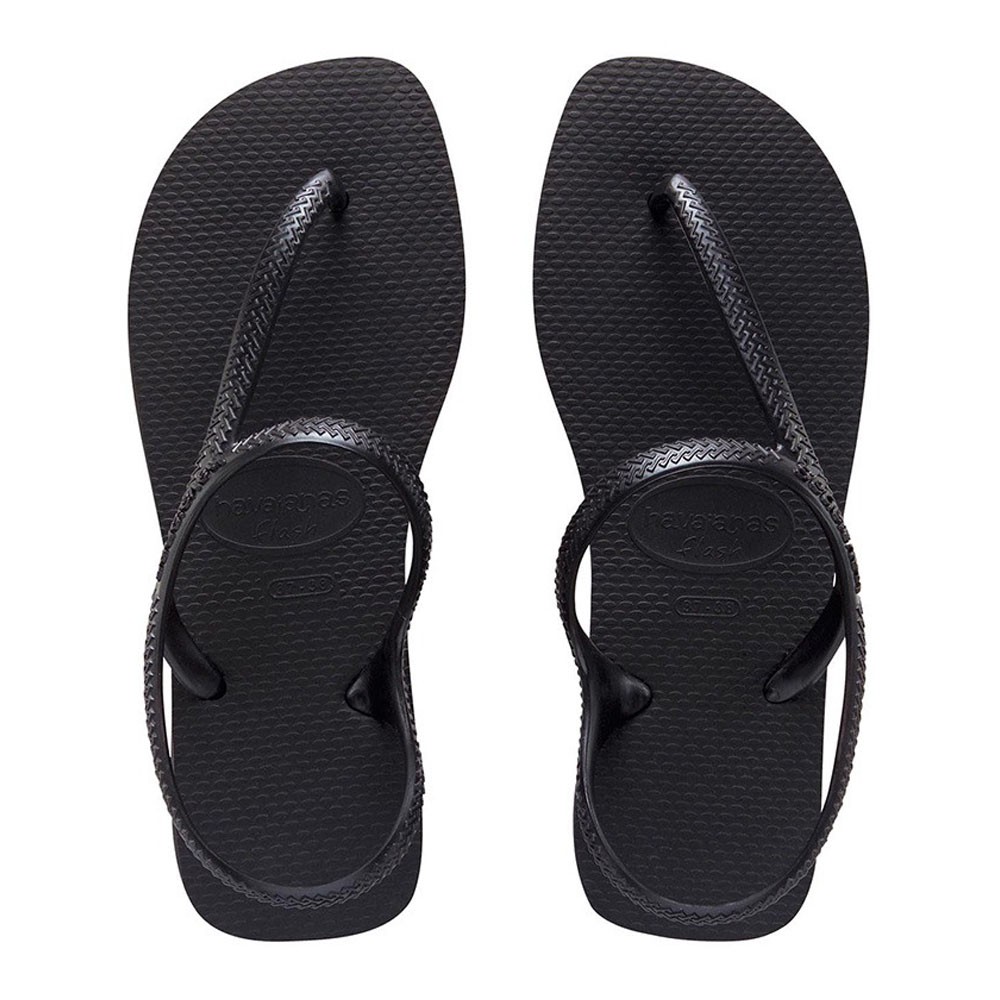 havaianas womens black flip flops