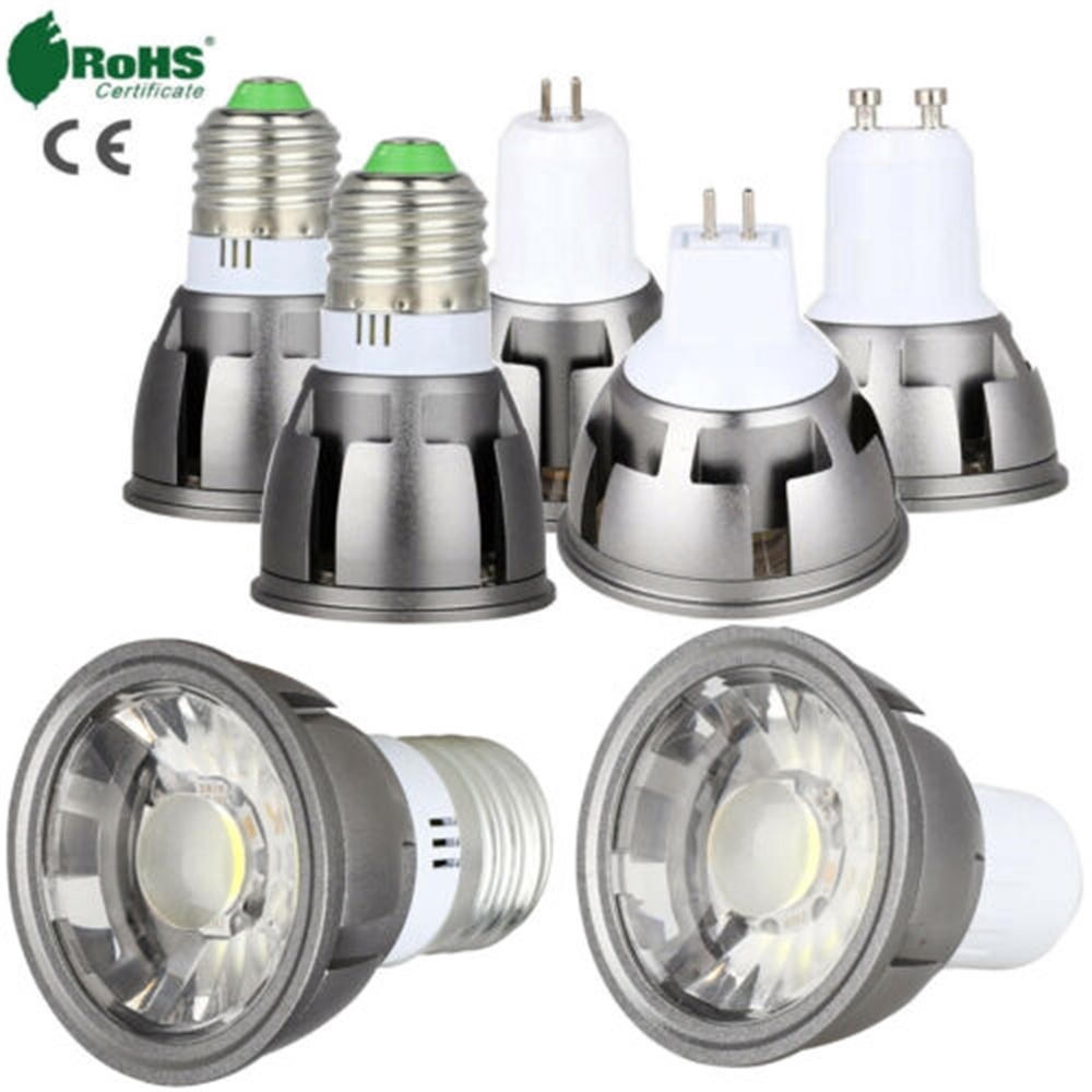 Dimmable COB LED Spot Light Bulbs 15W GU10 MR16 E26 E27 Cree Lamp Ultra Bright