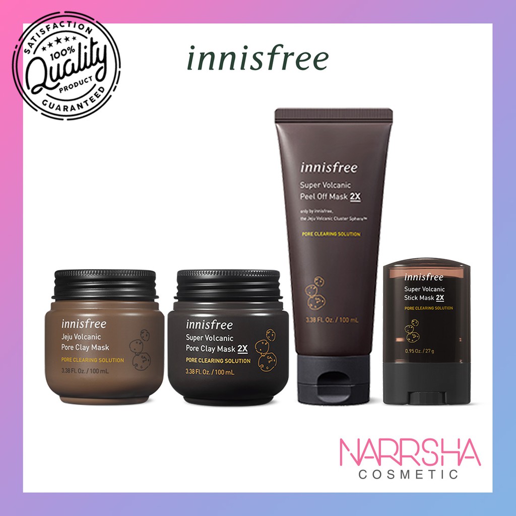 Innisfree Jeju Volcanic Line Pore Clay Mask Peel Off Mask 2x Pore Clay Mask 2x Stick Mask 2x Shopee Singapore