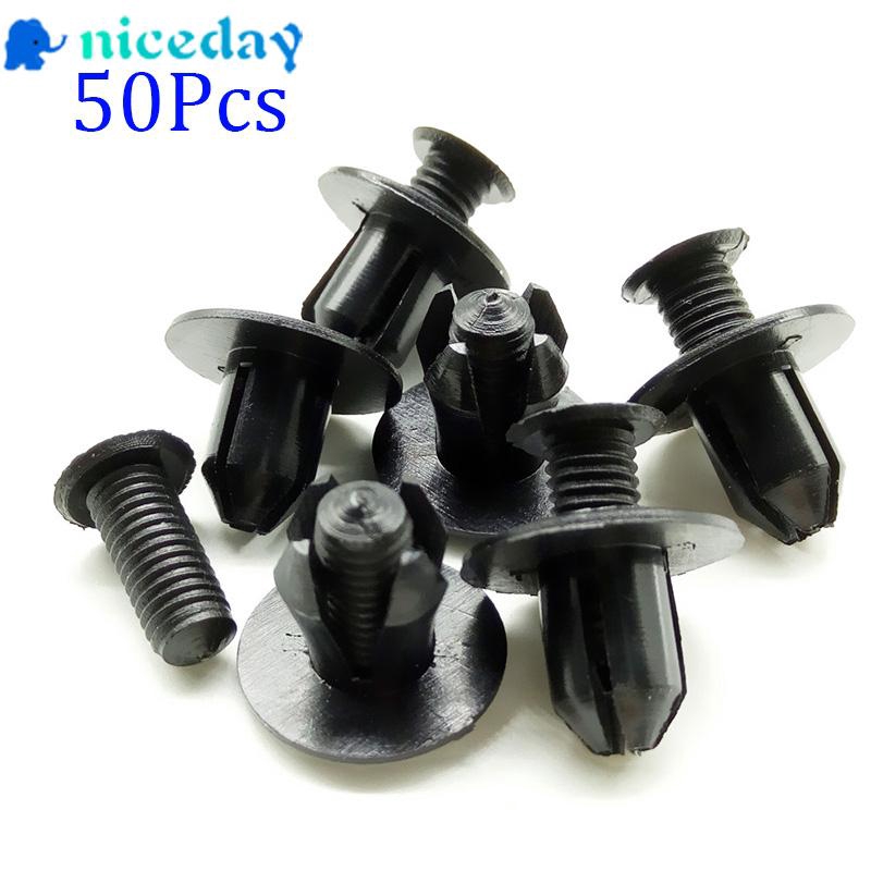 50pcs Plastic Screws For Bumper Fender Fixing Fasteners Car Accessories