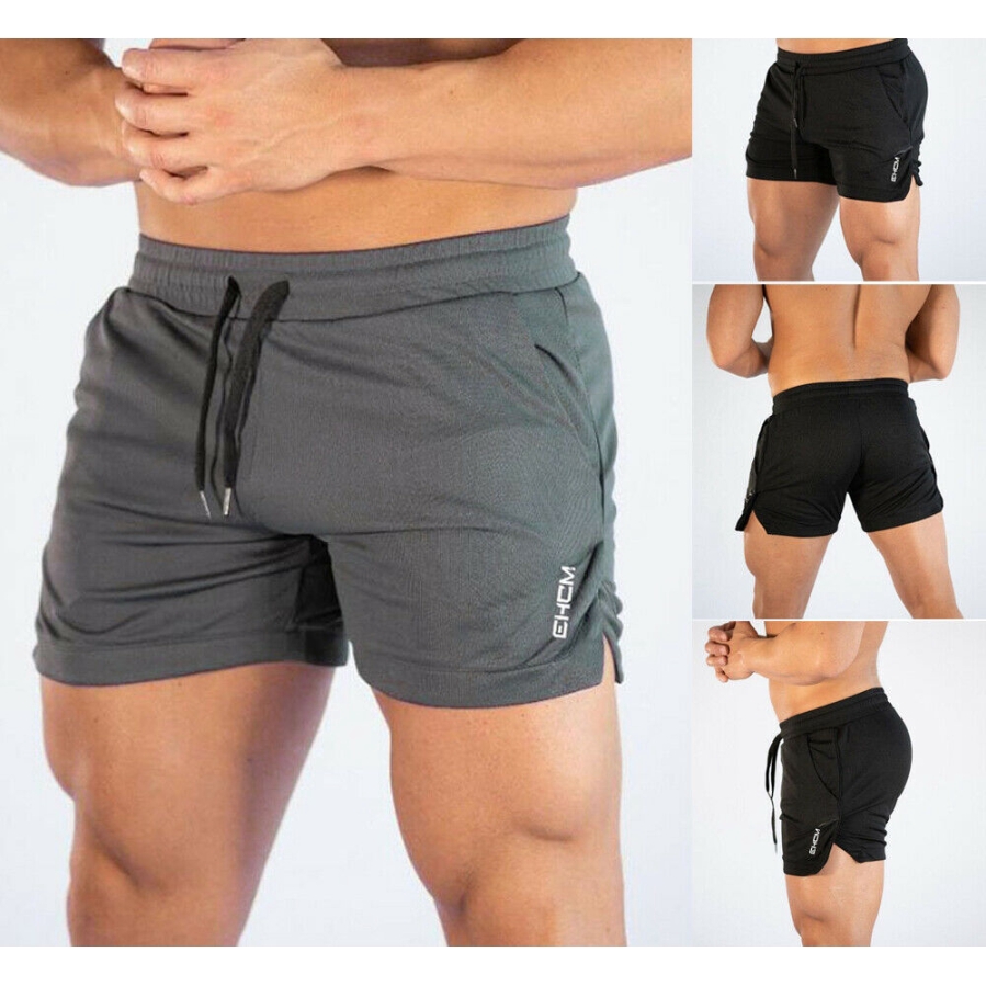 Men Swim Fitted Shorts Bodybuilding Workout Gym Running Tight Lifting