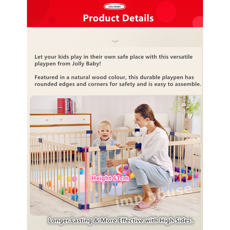 jolly baby wooden playpen
