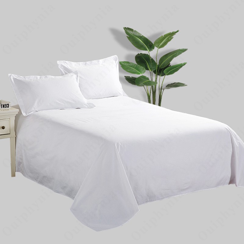 Flat Bed Sheet King Size Cotton Blend, Size For Queen Bed Sheets