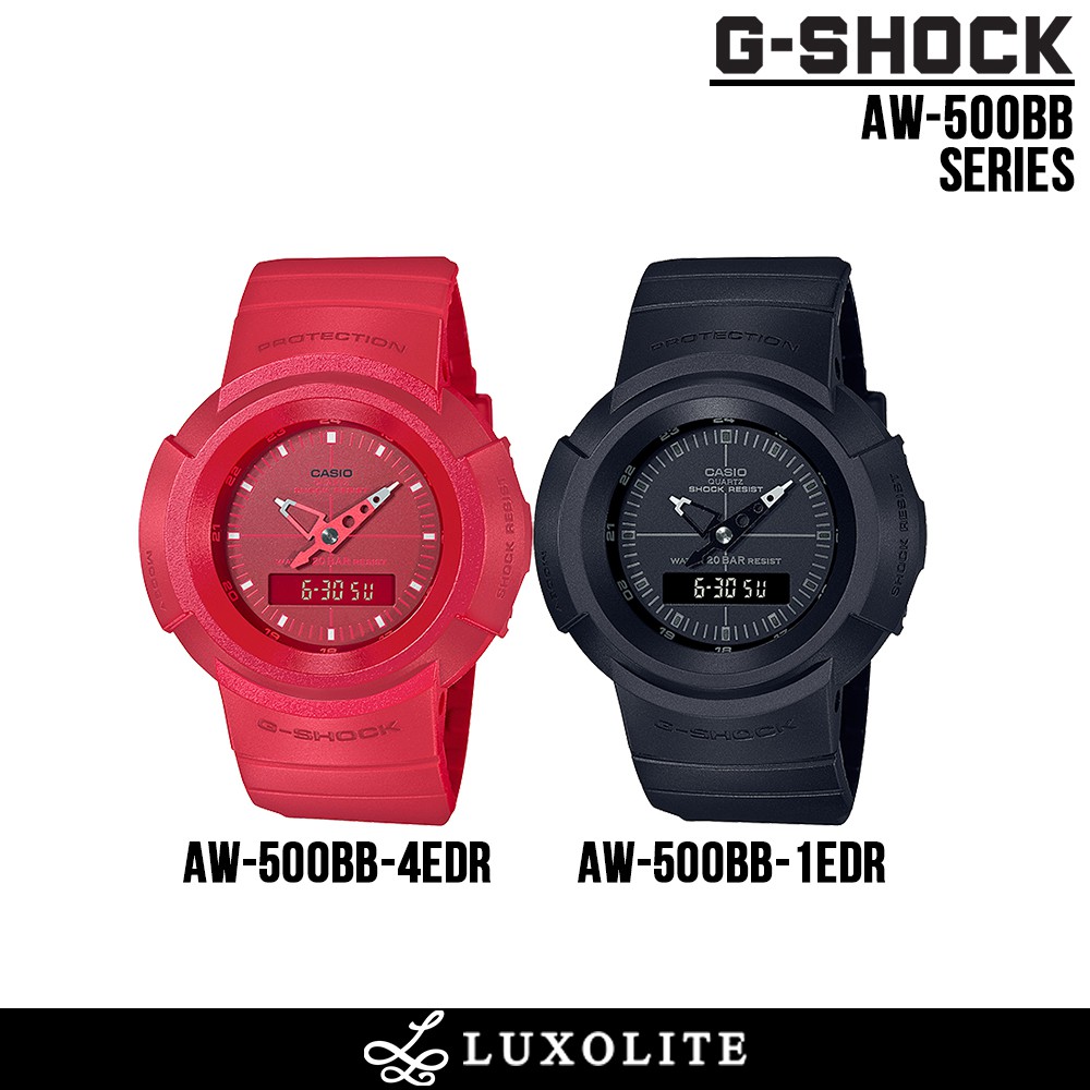 Casio G Shock Digital Analog Men Watch Aw 500bb Series Aw 500bb 1edr Aw 500bb 4edr Shopee Singapore