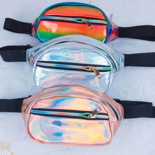 clear glitter fanny pack