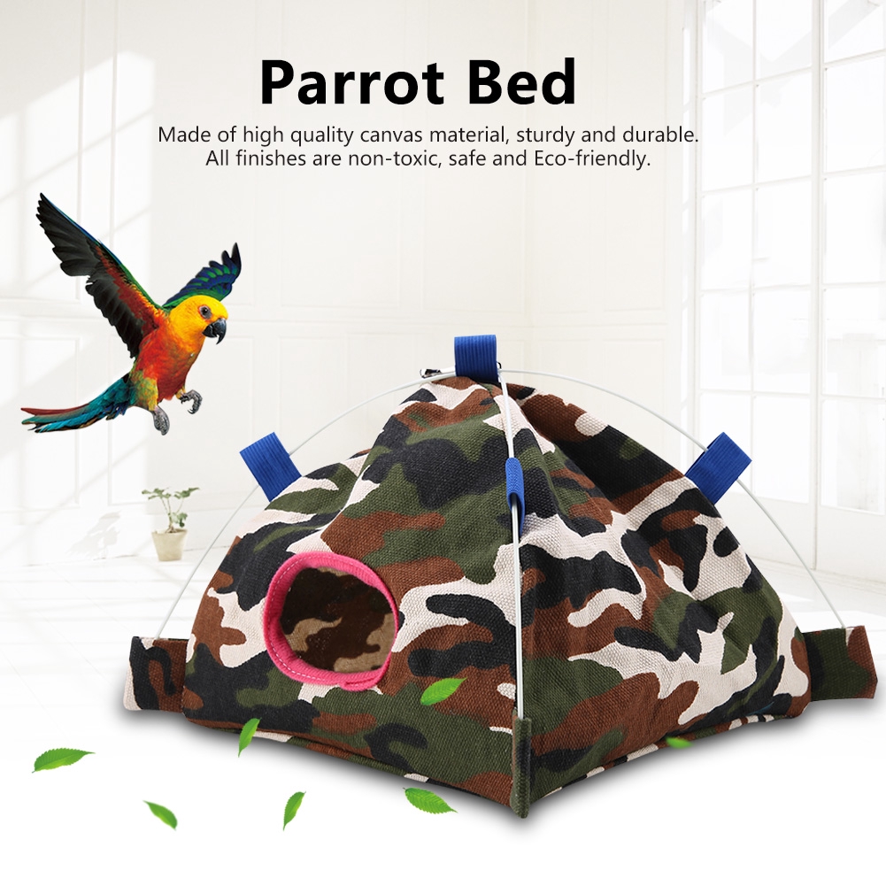 Cartoon Parrot Tent Coral Mat Hut Cage Mat Parrot Cage Shopee