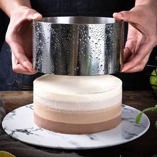 cake ring SENREAL Stainless Steel Adjustable Cake Mousse Mould Baking Decor Mold Ring 