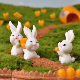 Miniature Cute Rabbit Mini Animal Garden Ornament DIY Home Decoration Dollhouse Decorations #4