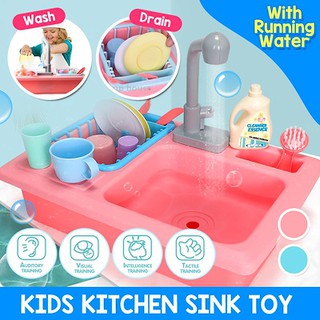 toy kitchen sink with running water