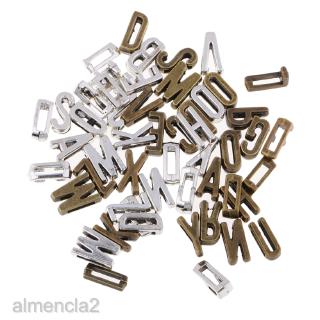 52x A-Z Alphabet Letters Shape Hollow Charms Beads for DIY Bracelet Jewelry 