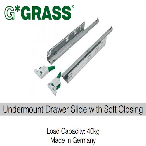 Grass Undermount Soft Closing Single / Full Extension Slide / Drawer