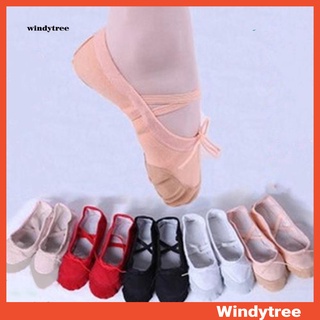 Image of [W&T] Adult Canvas Ballet Dance Pointe Dance Gymnastics Shoes