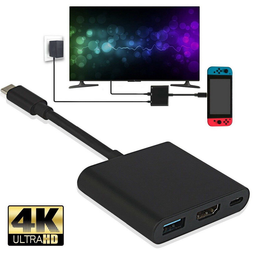 Tick Sadly Specialty Nintendo Switch 1080P 4K HDMI Adapter Switch USBC 3.0 HDMI Converter Type-C  HUB Adapter for NS | Shopee Singapore