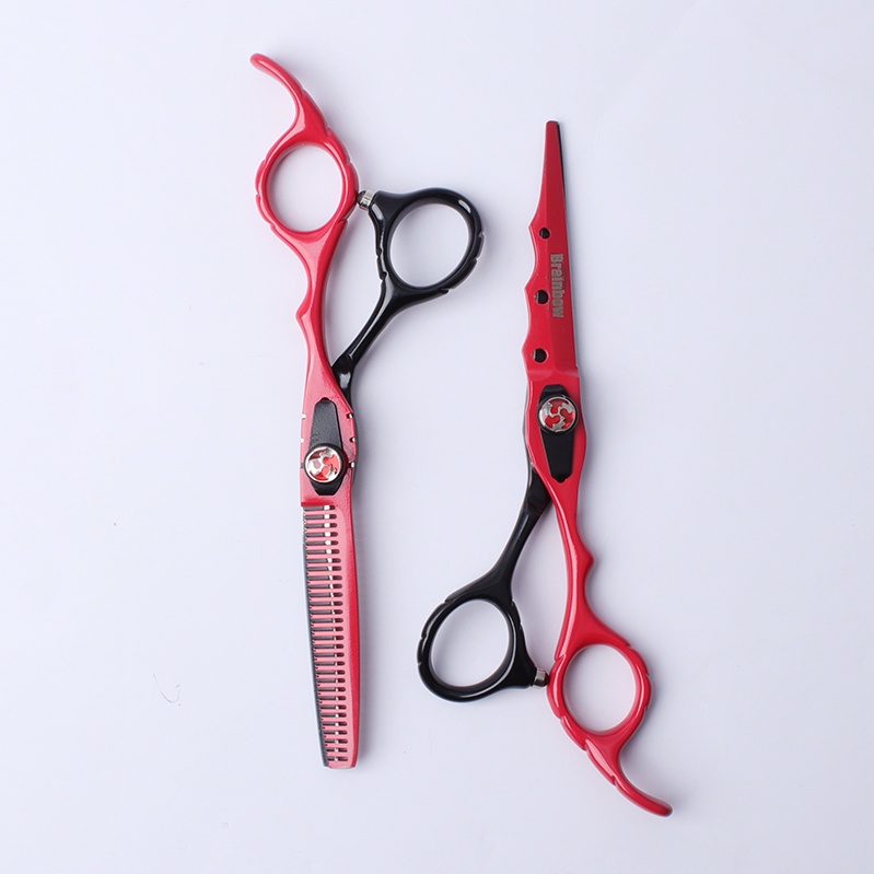 brainbow 6 0 japan hairdressing scissors professional hair cutting thinning scissors set with leather case hairdresser shopee singapore
