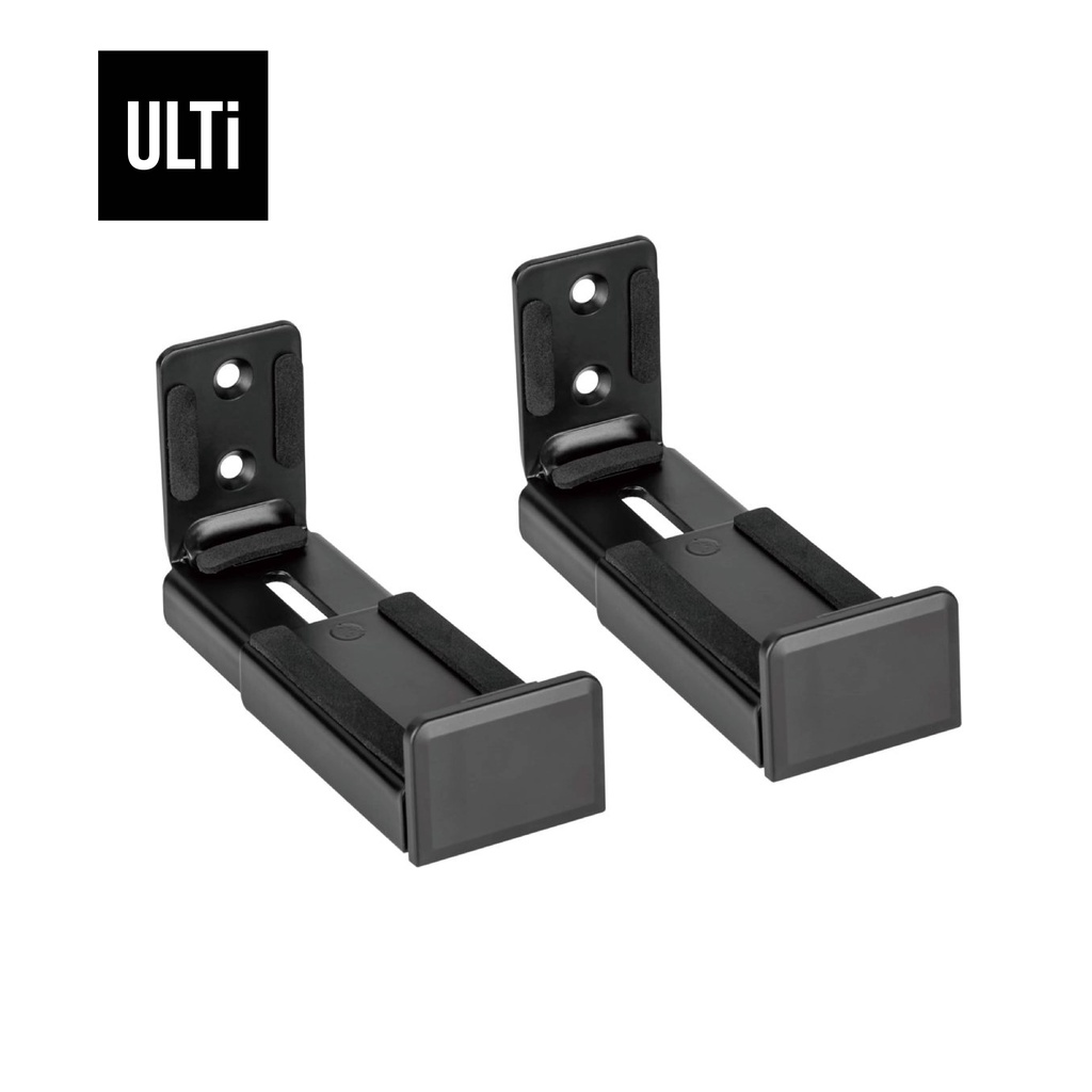 ULTi Bookshelf Audio Speaker Stand & Soundbar Wall Mount, Dual Bracket Holder Stand, Depth