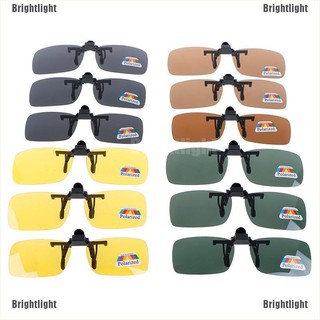 Image of [Bright] Clip-on Polarized Day Night Vision Flip-up Lens Driving Glasses Sunglasses [Light]