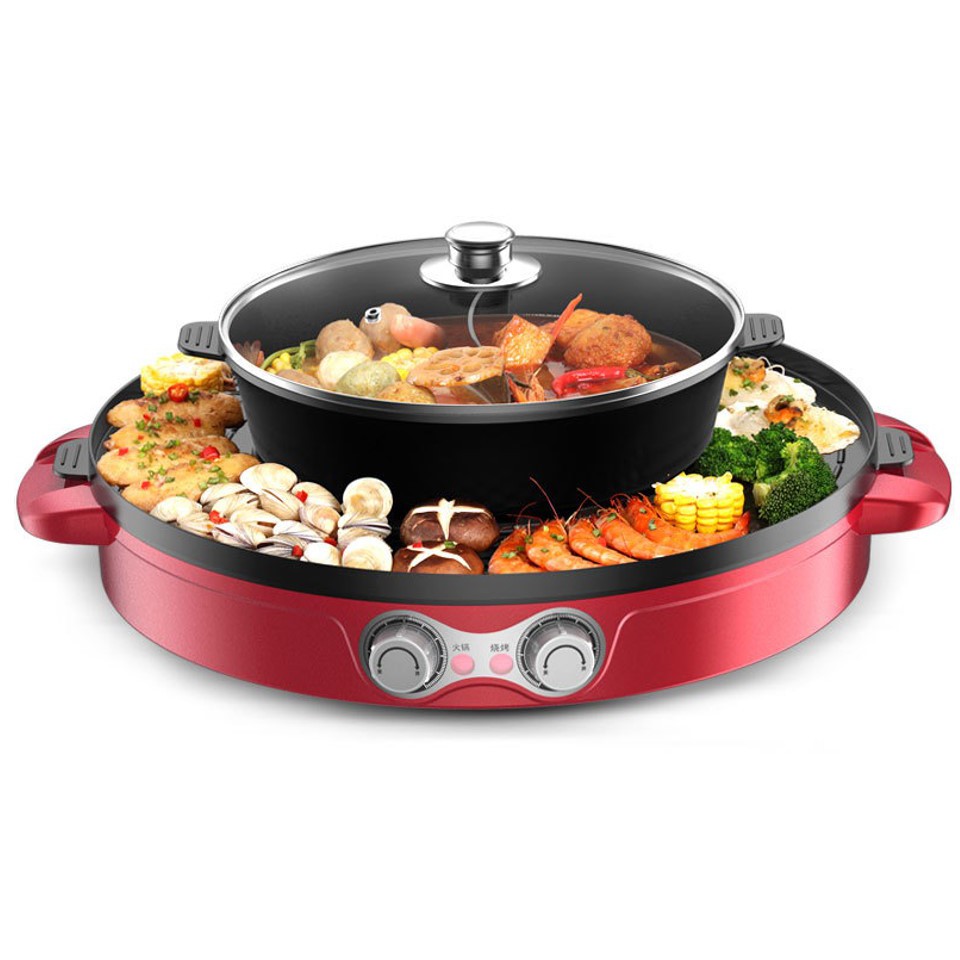 Korean Bbq Grill Steamboat Hotpot Dual Pot Cooker Cny Xmas Party Shopee Singapore