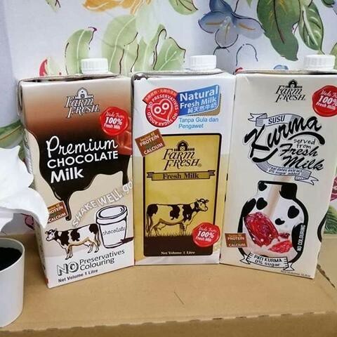 Shop Malaysia Farm Fresh Uht Fresh Milk Chocolate Kurma 1l Susu Uht Farm Fresh Shopee Singapore
