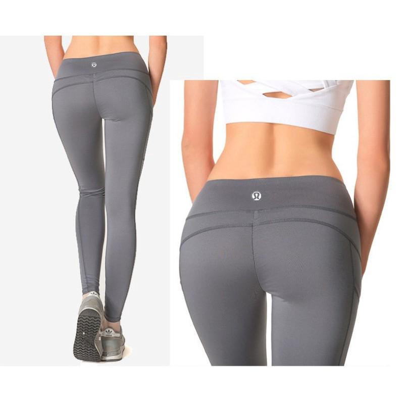 Black Fold Over Yoga Pants With Custom Wording Down the Side or on