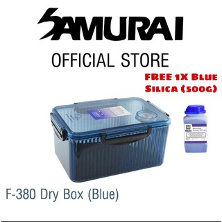 Samurai Dry Box - F380 Blue with Free Blue Silica Gel Bottle 500g