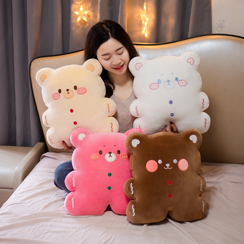 Cute Biscuit Bear Pillow Cushion Super Soft Plush Toy Bubble Store