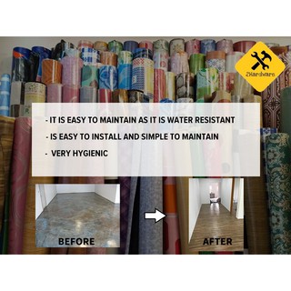 Tikar Getah Lantai Tebal Brand Maslino Vinyl flooring DIY Tikar Getah Lantai Tebal Brand Maslino Vinyl flooring DIY