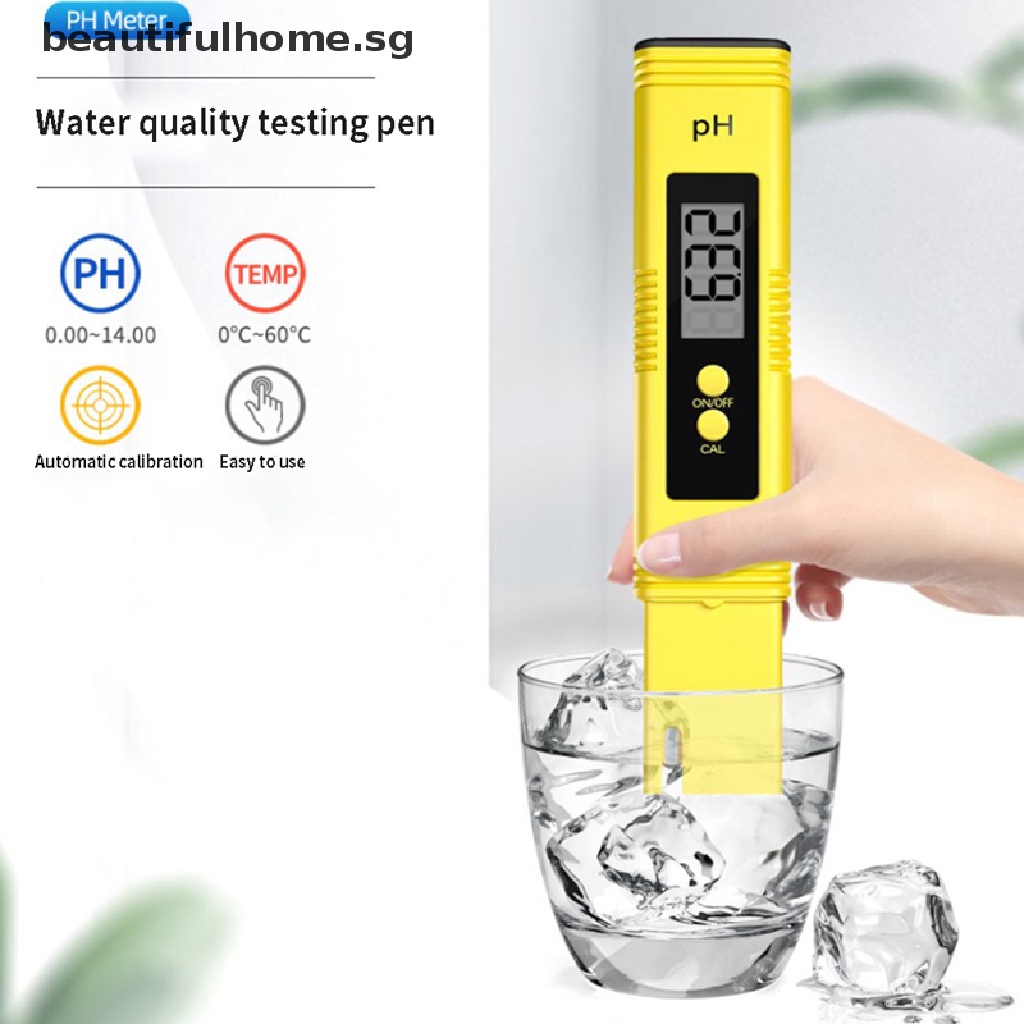 Digital PH Meter High Precision LCD Aquarium Water Acid PH Tester Pool Analyzer // Shopee