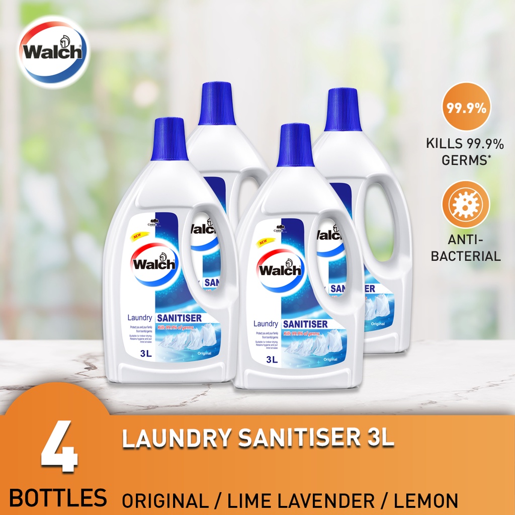 Walch Laundry Sanitiser 3L x 4 Bottles | Shopee Singapore