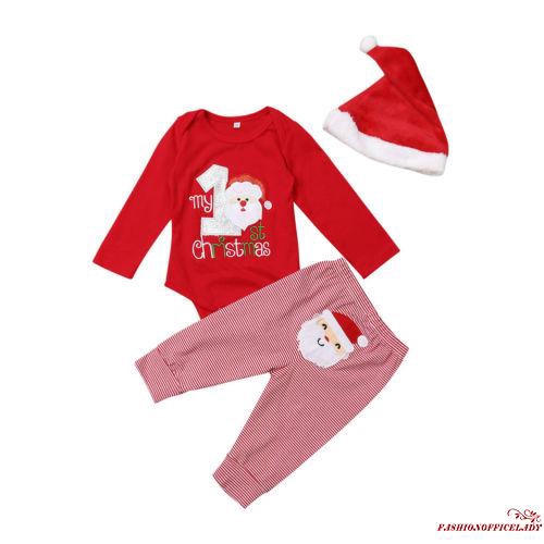 NEW Carter's Just One You Newborn Baby "My First Christmas" Santa Footed Sleeper