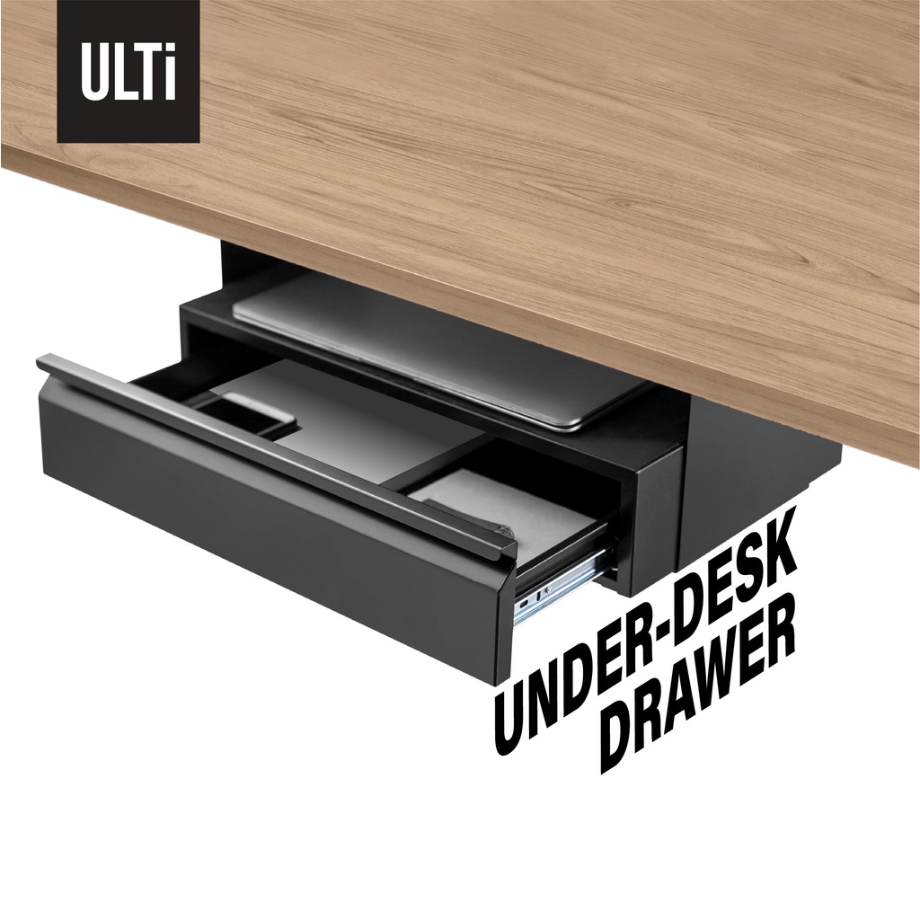 ULTi Under Desk PullOut Drawer with Laptop Shelf, Mounted Office