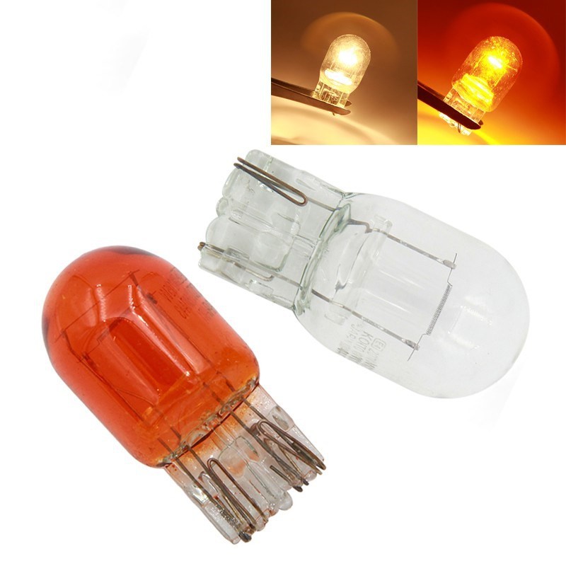 Canbus Ready Turn Signal Bulbs 12-40V T20 W21W Tail Reverse Backup Brake DRL Blinker Lights Amber Yellow Besbul 7440 7443 LED Bulb Amber with Turbo Fan Pack of 2 