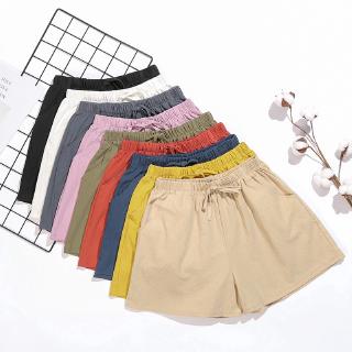 women's plus size linen shorts