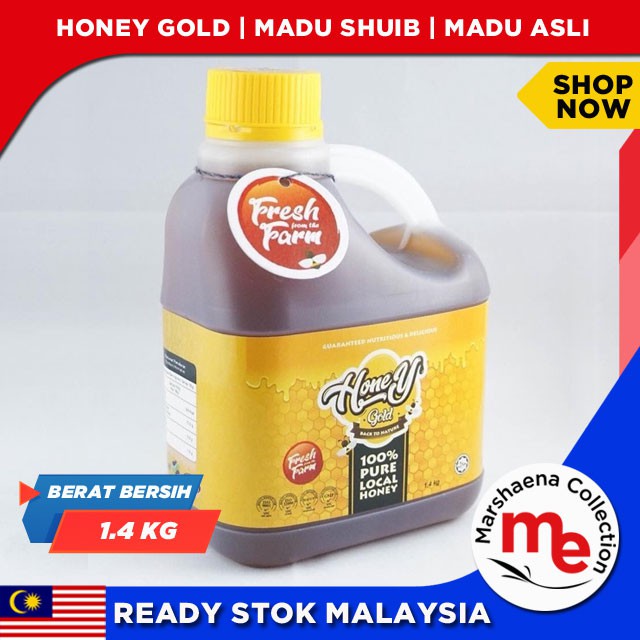 Shop Malaysia Pure Honey Gold 1 4kg Madu Lebah Asli 1 4kg Shopee Singapore